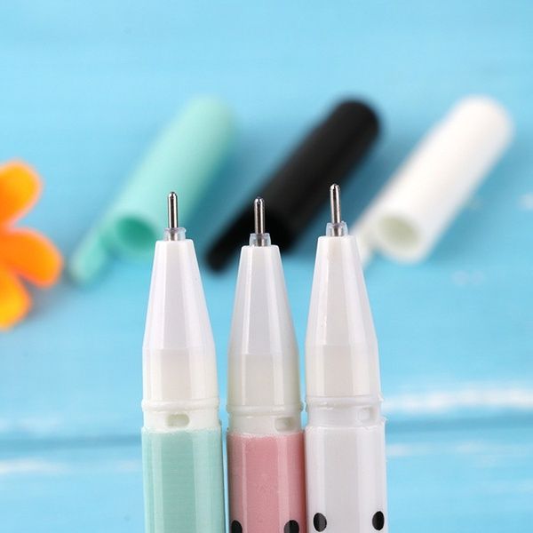 0.38mm Cartoon Gel Pen School Supplies Erasable Black Blue Ink ...