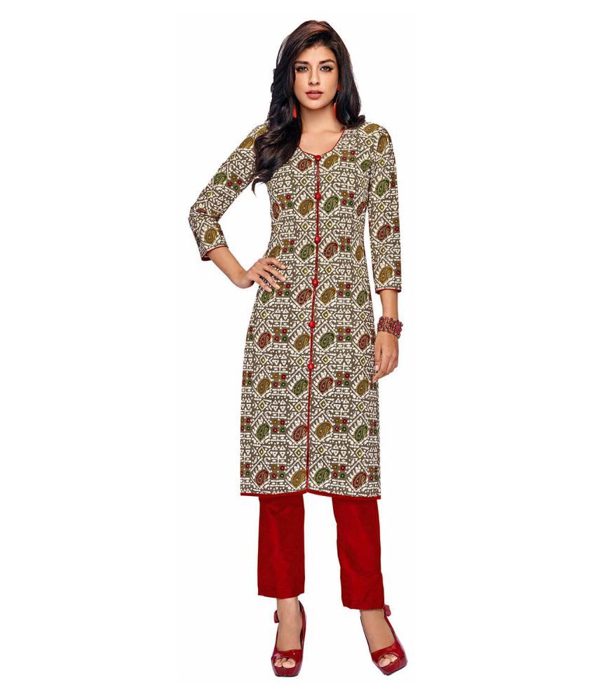     			Jevi Prints Multicoloured Cotton Straight Kurti