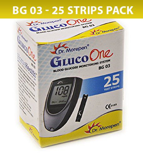     			Dr Morepen 25 Sugar Test Strips for BG03glucometer (Strips Only Pack)