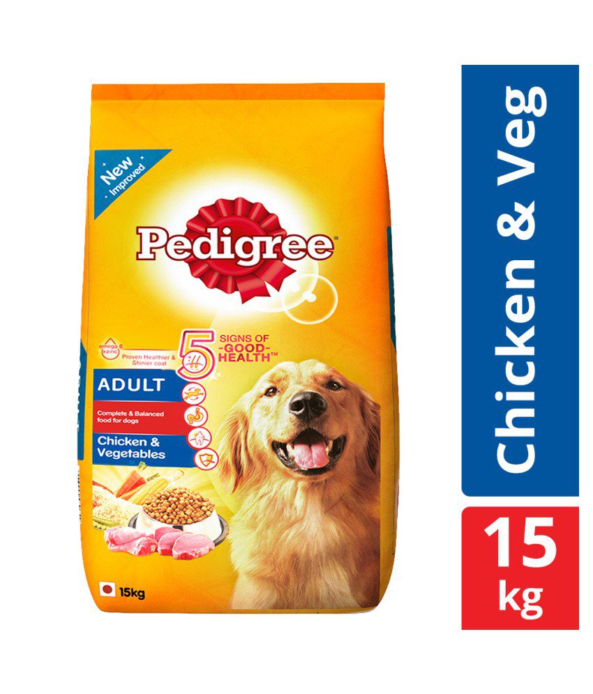     			Pedigree Dry Dog Food, Chicken & Vegetables for Adult Dogs, 15 kg