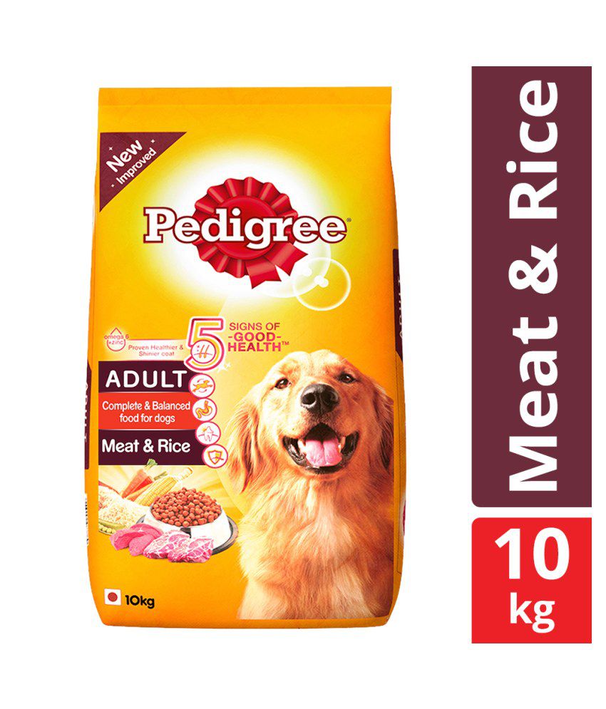     			Pedigree Dry Dog Food, Meat & Rice for Adult Dogs, 10 kg