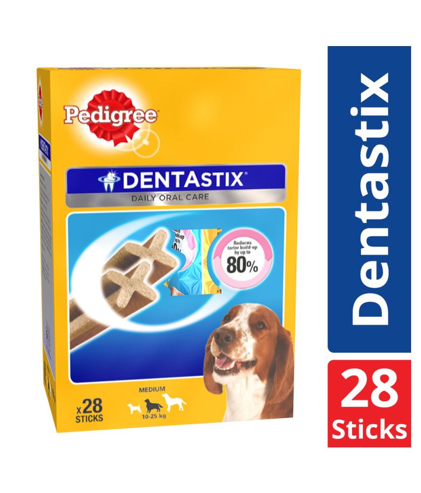     			Pedigree Dentastix, Oral Care Dog Treat for Adult Medium Breed (10-25kg) Dogs, 720 g Monthly Pack (28 Sticks)