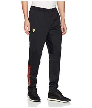 puma navy polyester lycra trackpants