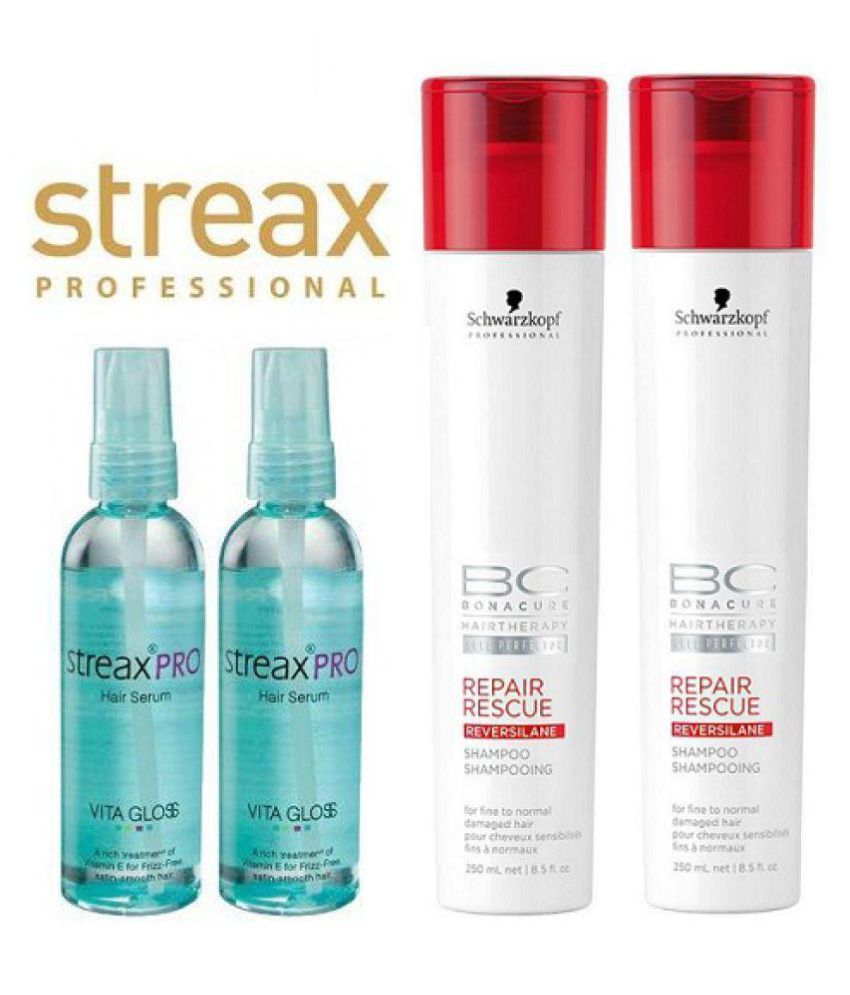 Streax Pro Hair Serum & Schwarzkopf BC Repair Rescuse ...