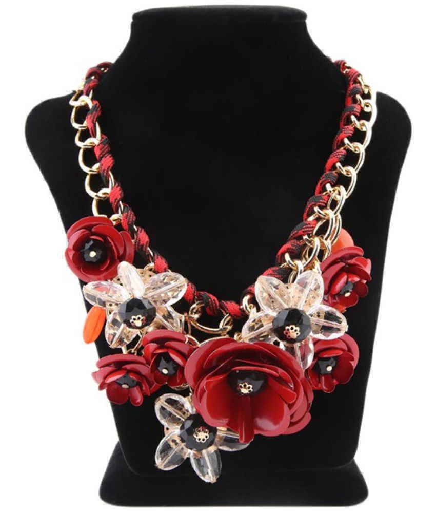 chunky flower necklace