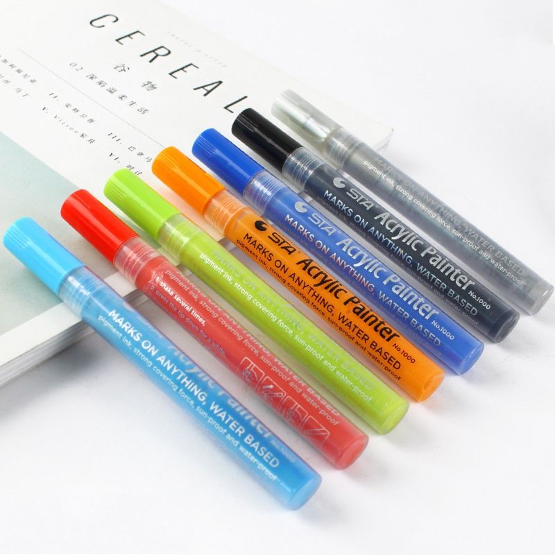 14 Colors STA Acrylic Markers Multifunction Candy Color Highlighter
