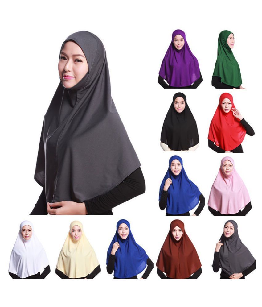 Fashion Plain Muslim Inner Hijab Caps Amira Islamic Underscarf Hats