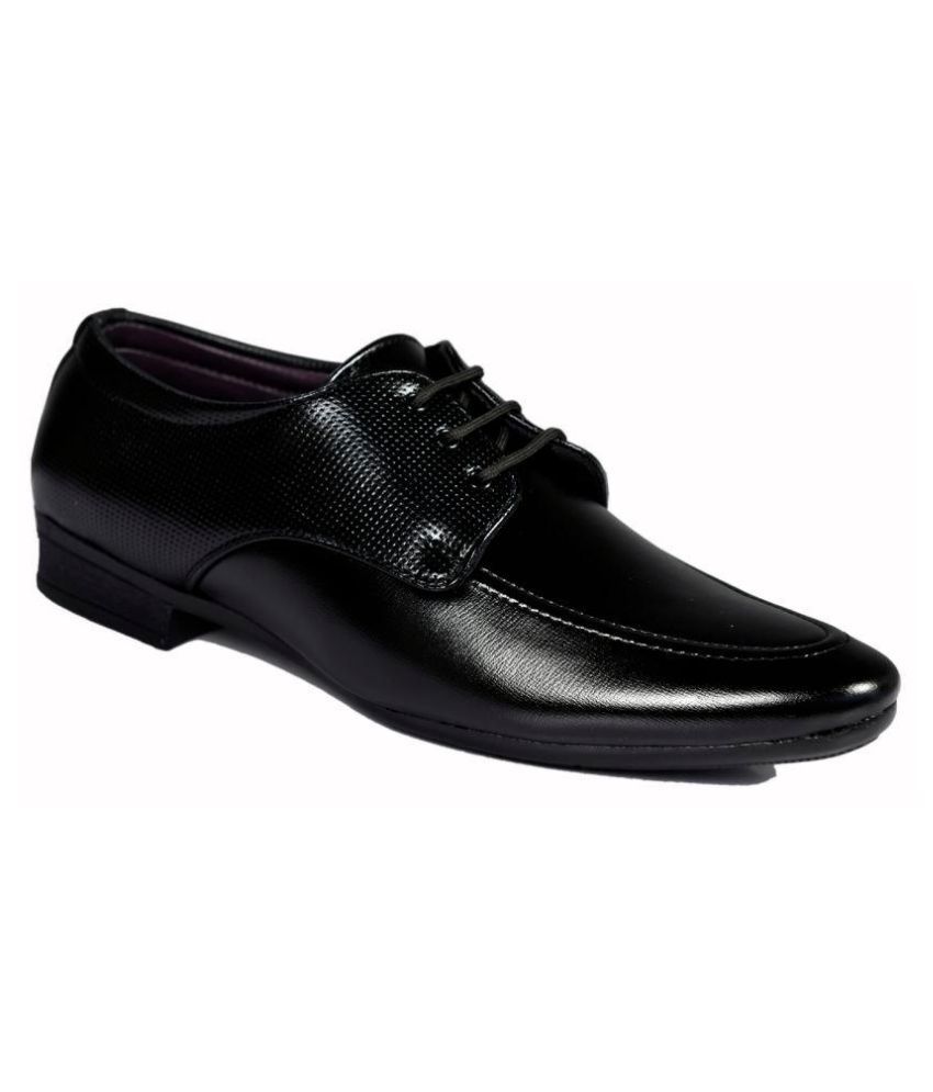     			Pollo Office Genuine Leather Black Formal Shoes