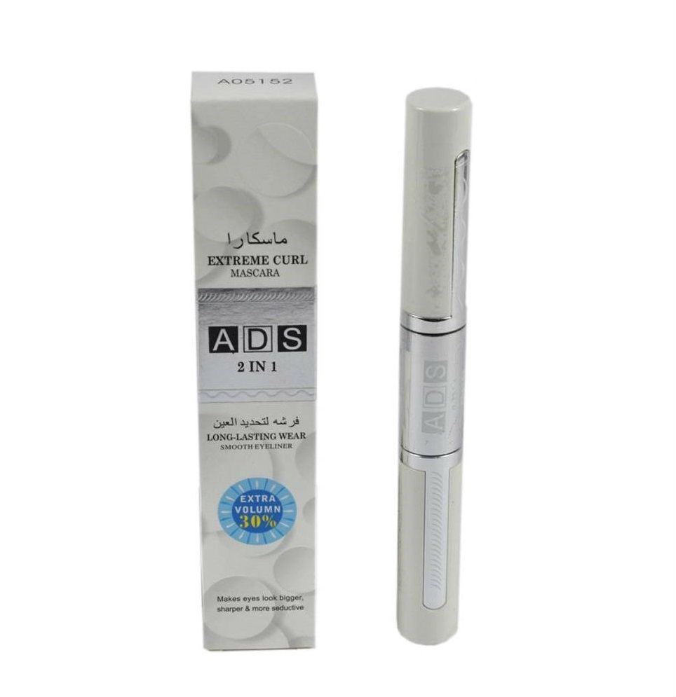 ADS Waterproof Mascara extreme curl with Eye liner ( 2 in 1) 12 ml