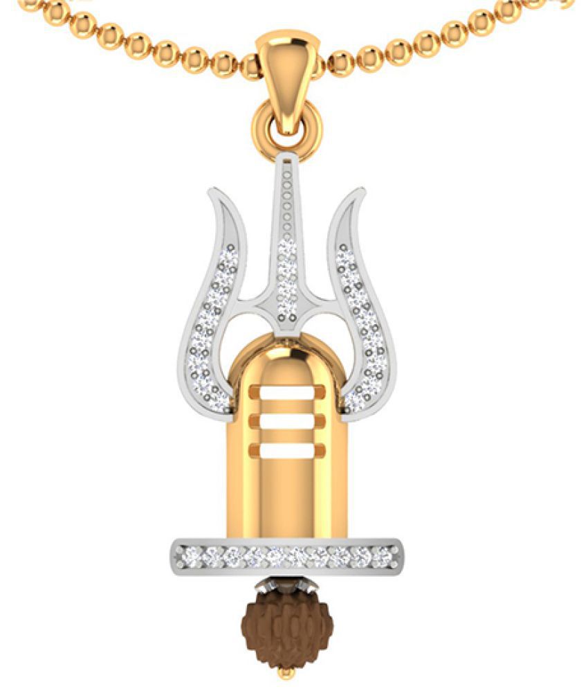     			Voylla Men's Trishul With Shivling Pendant With Chain Graced With Rudraksha mala