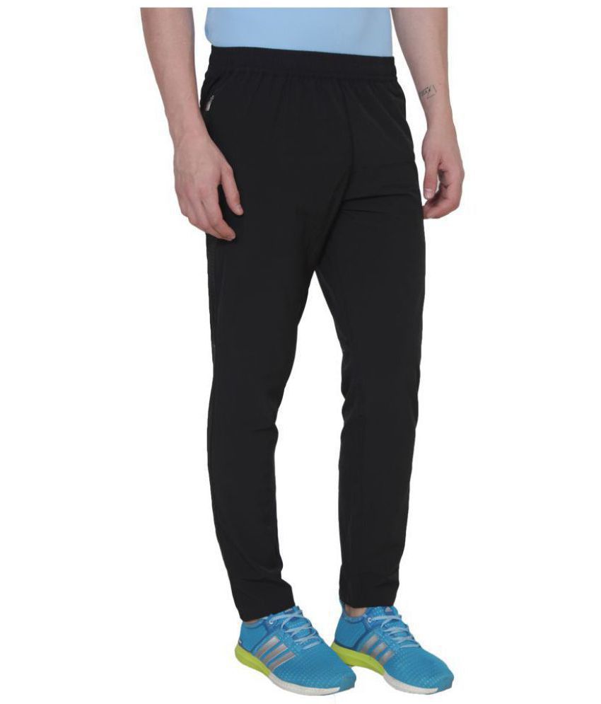 Nike Black Polyester Lycra Trackpants 