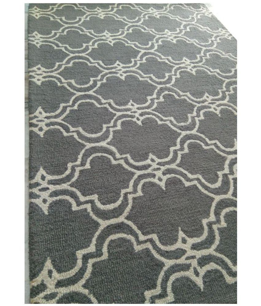 Glaring Textiles Gray Wool Carpet Contemporary 4x6 Ft. Buy Glaring