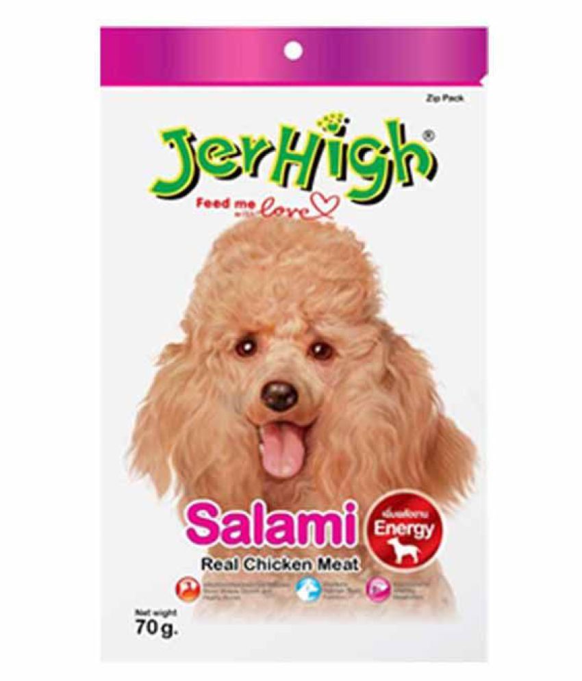 Jerhigh Salami Dog Treat 70g With Real Chicken Meat (Pack of 3) Buy