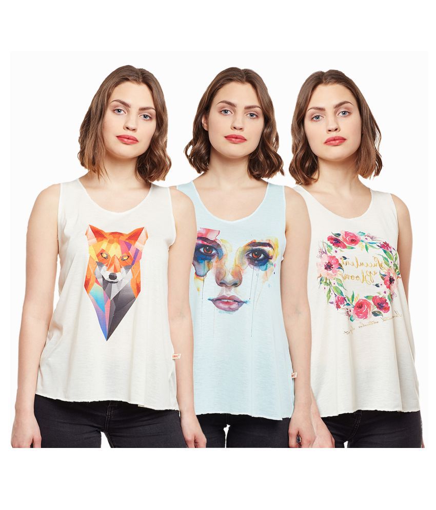     			Vimal Jonney Cotton Tank Tops - Multicolor