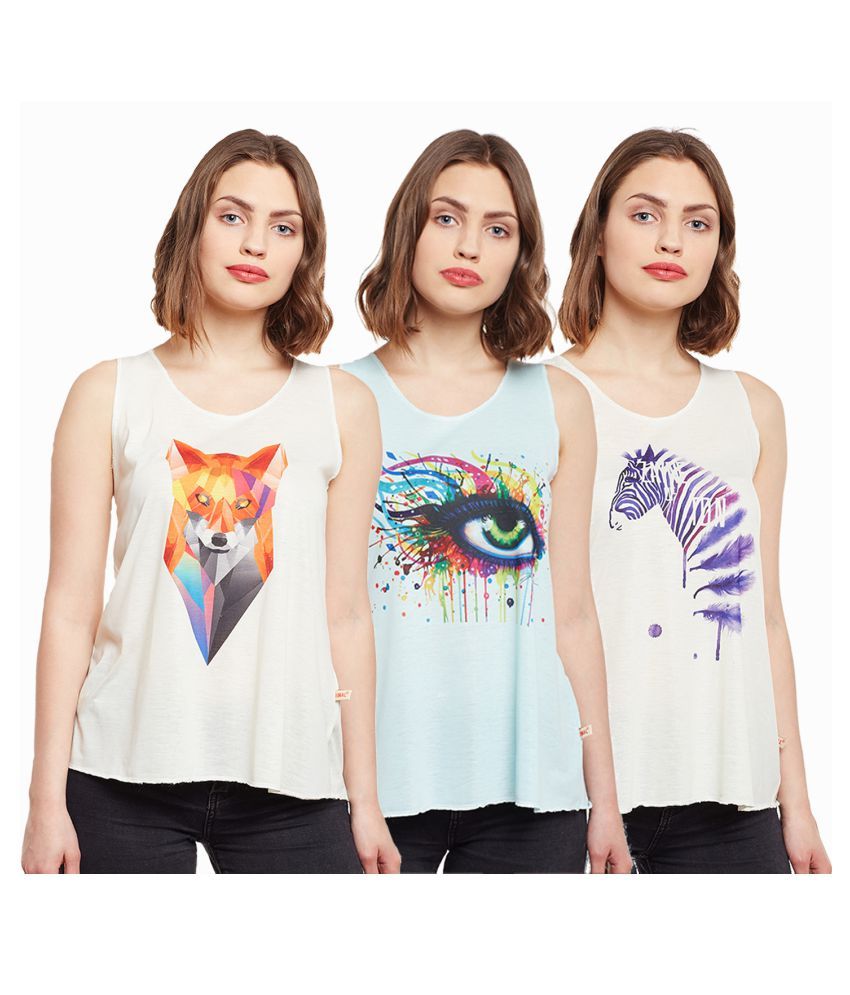     			Vimal Jonney Cotton Tank Tops - Multicolor