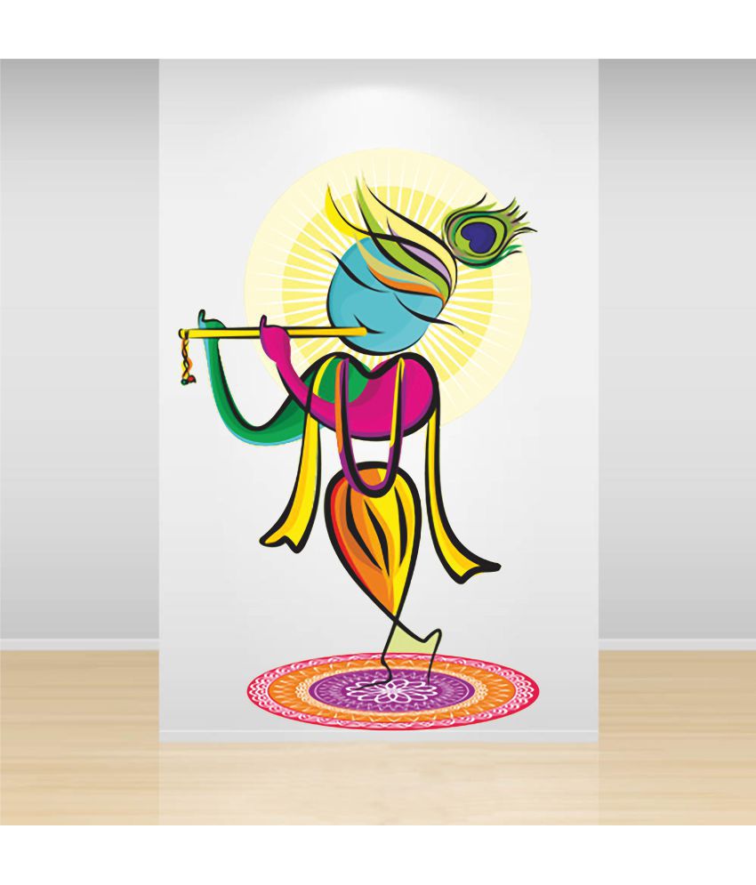 Narayani Kanha ji Abstract Glow in the Dark Sticker ( 90 x 45 cms ...