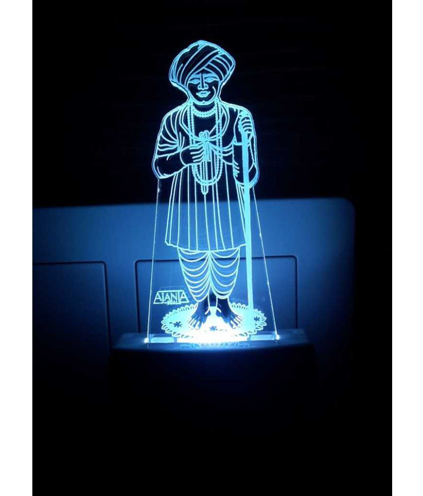     			Ajanta Jalaram Bapa code: 2042 3D Night Lamp Multi - Pack of 1