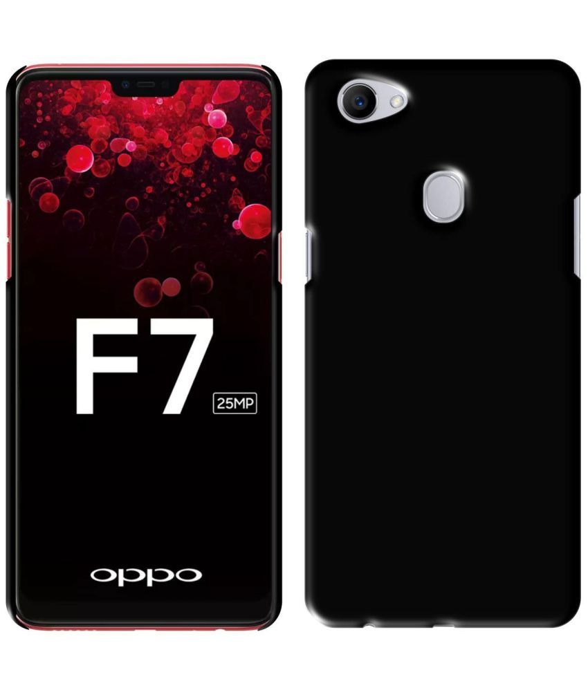 Oppo F7 Plain Cases BEASTIN - Black Rubberised Matte Hard Case ...