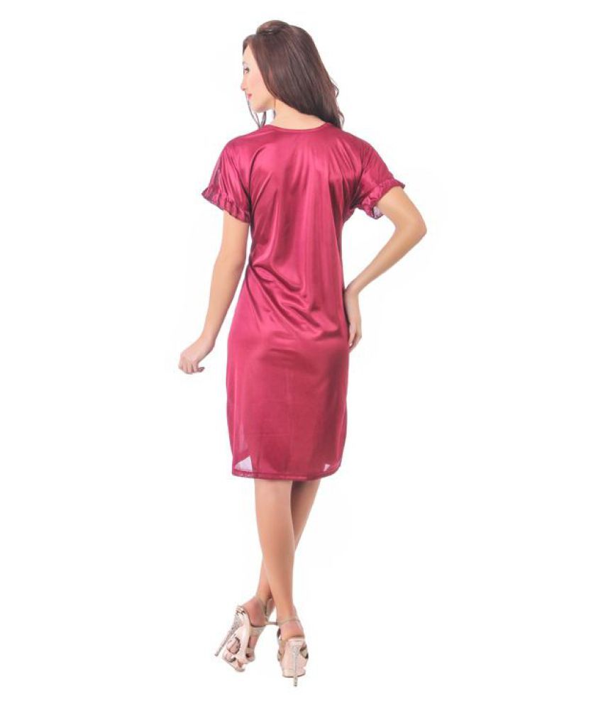 maroon silk robes