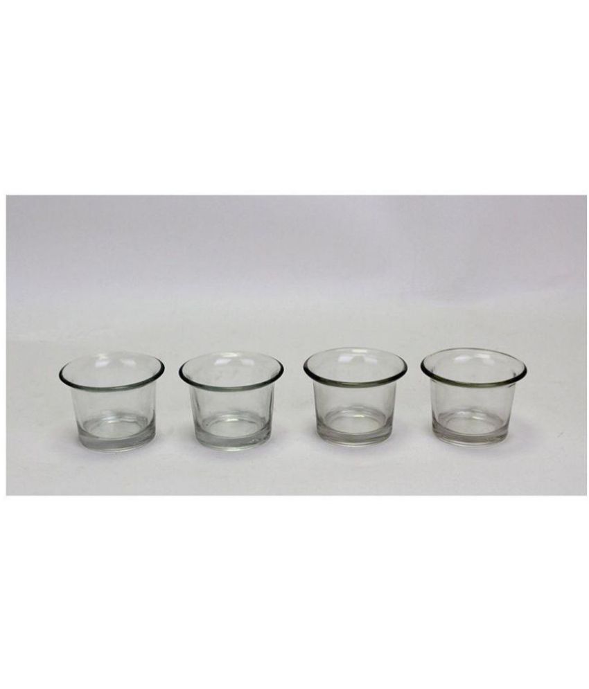     			Hosley Table Top Glass Tea Light Holder - Pack of 4