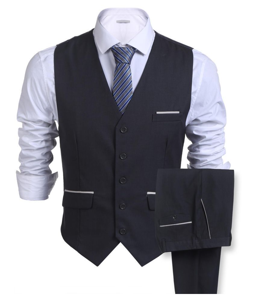 Men Slim Fit 3-Piece Suit Lapel Single 