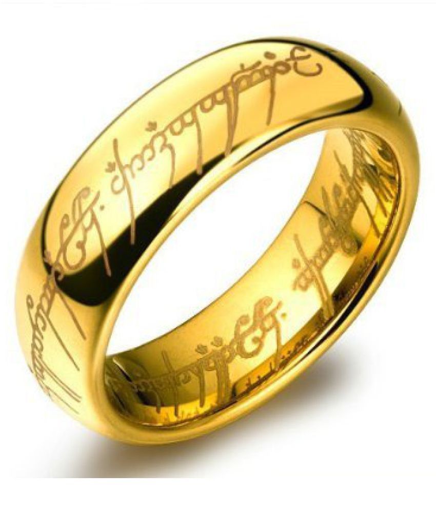 Yellow Chimes Lord of The Rings 100 Stainless Steel 18K Gold Plated