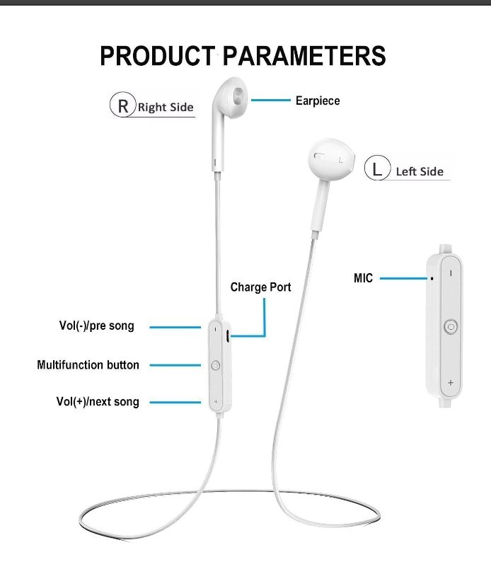 Audoi Vivo V5 Plus Ipl Bluetooth Headset White Bluetooth