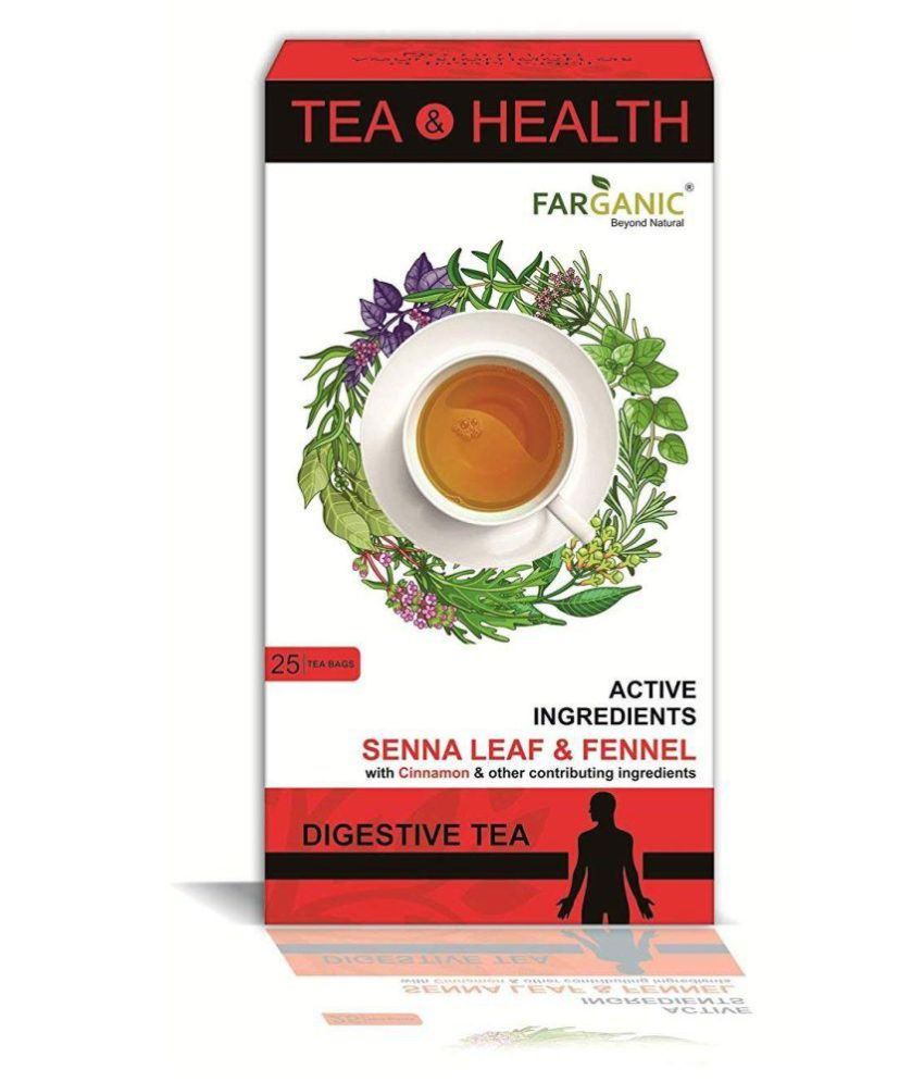 Farganic Digestive Green Tea with Acive Ingredients Senna Leaf & Fennel