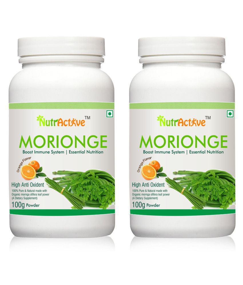     			NutrActive MORIONGE | Organic Moringa Olifera Leaf Powder, 200 gm Orange Multivitamins Powder