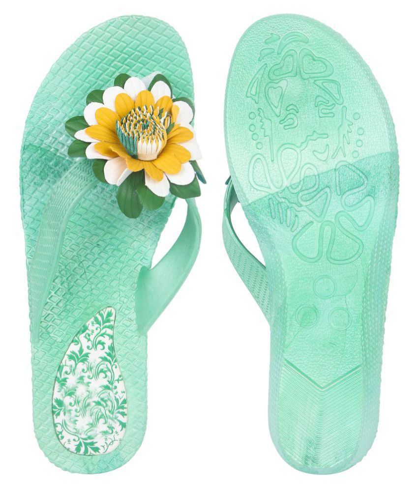 Czar Green Slippers Price in India- Buy Czar Green Slippers Online at ...
