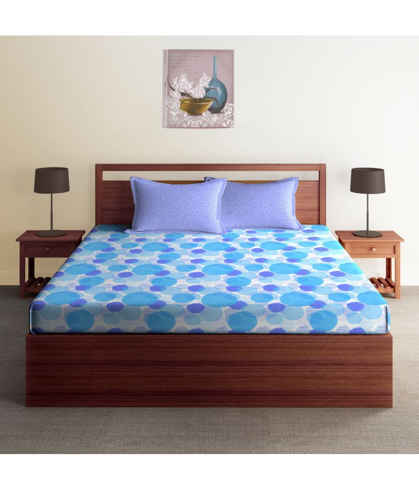 CORE Designed by SPACES Cotton Double Bedsheet with 2 Pillow Covers