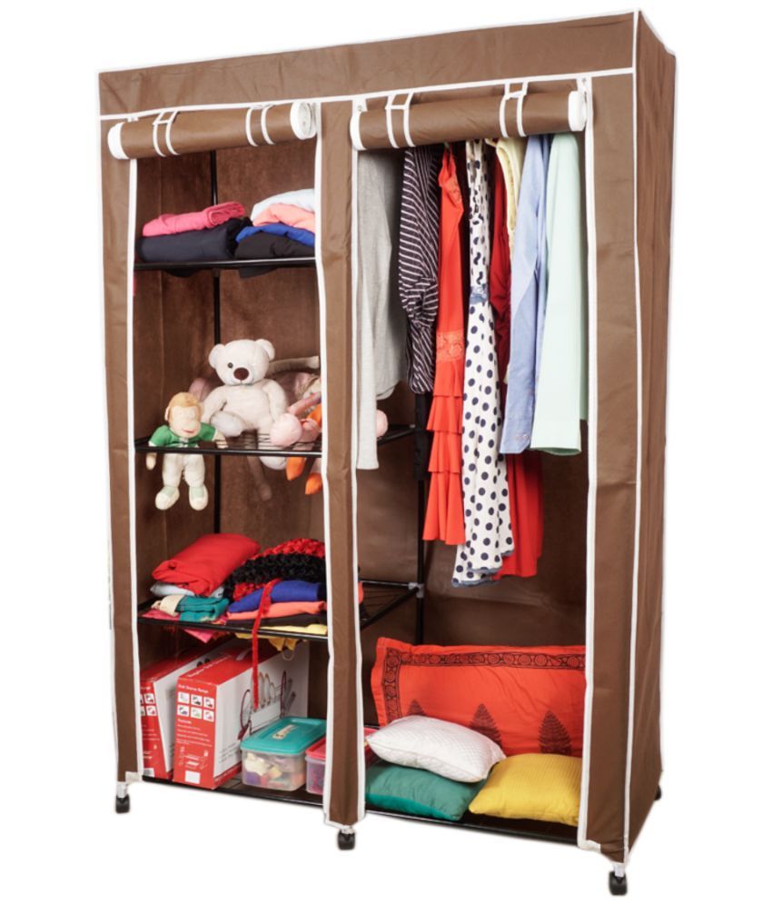 Double Door Collapsible Wardrobe with High Qualtiy Metal Frame Buy