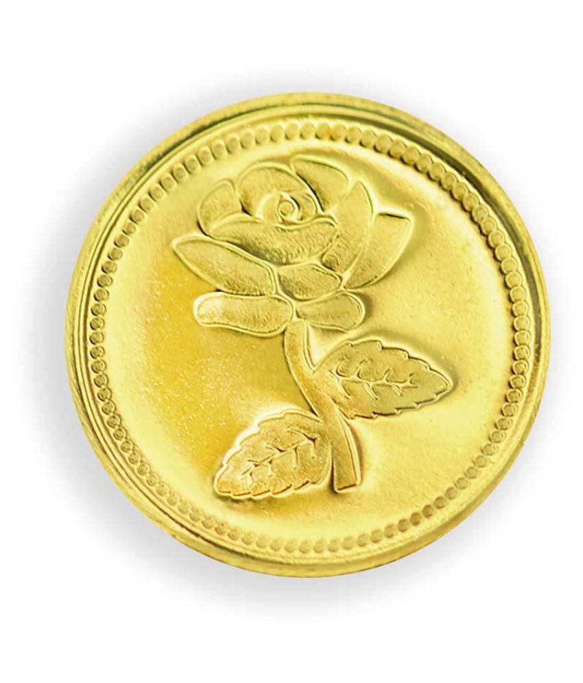 99Jewels 1 Gm Gold Rose Coin Buy 99Jewels 1 Gm Gold Rose Coin Online