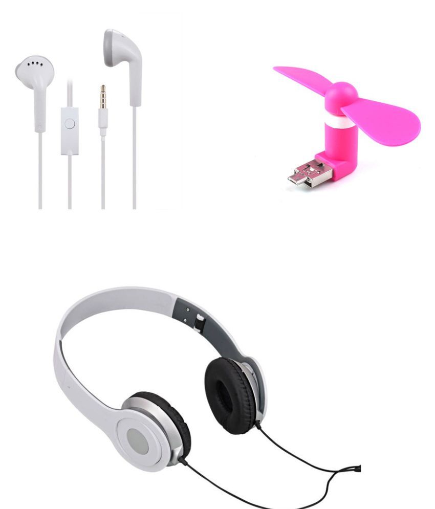 minifox Earphone, Mini Fan Over Ear Wired Without Mic Headphones