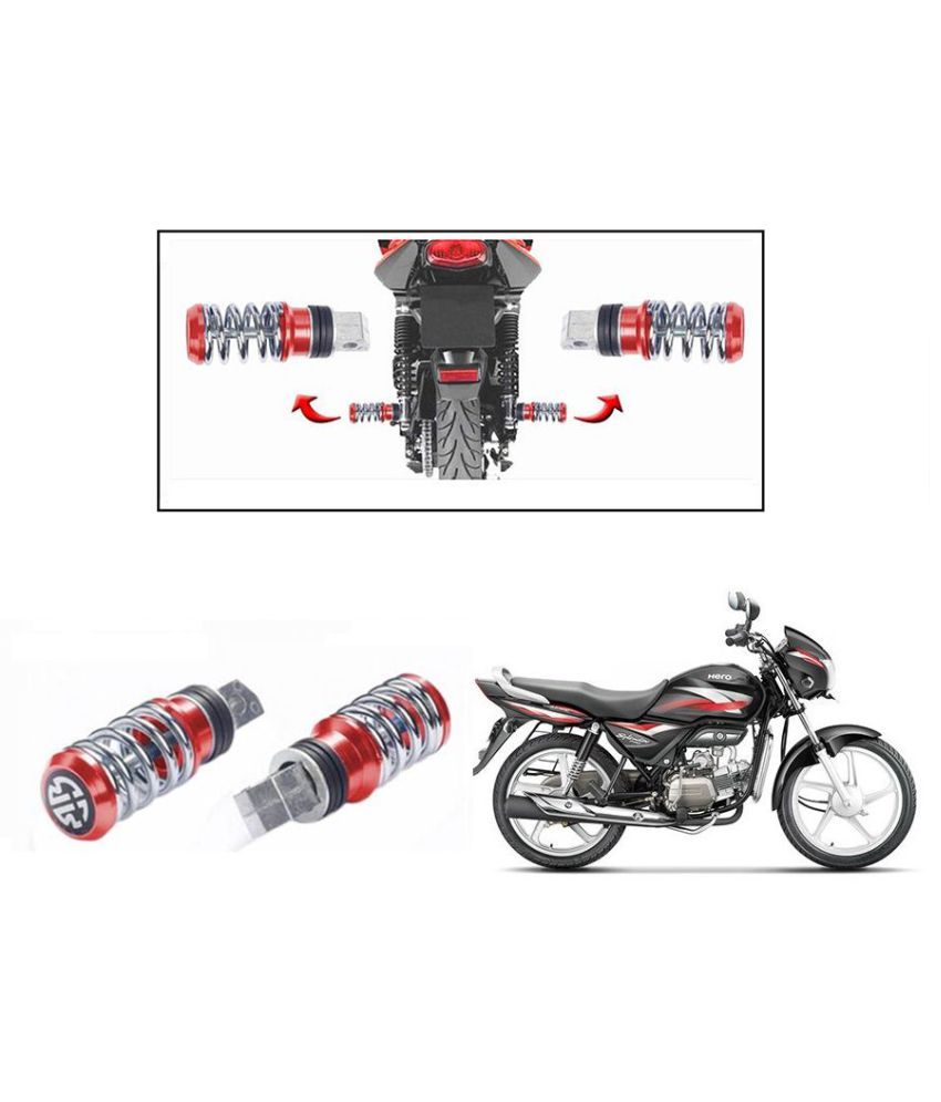Speedwave Coil Spring Style Bike Foot Pegs Foot Rest Set Of 2 Red For Hero Splendor Plus I3s Buy Speedwave Coil Spring Style Bike Foot Pegs Foot Rest Set Of