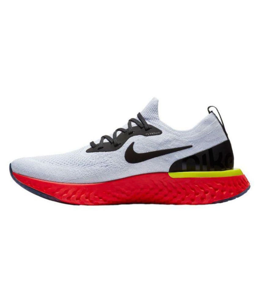 Nike EPIC REACT FLYKNIT White Running Shoes - Buy Nike ...