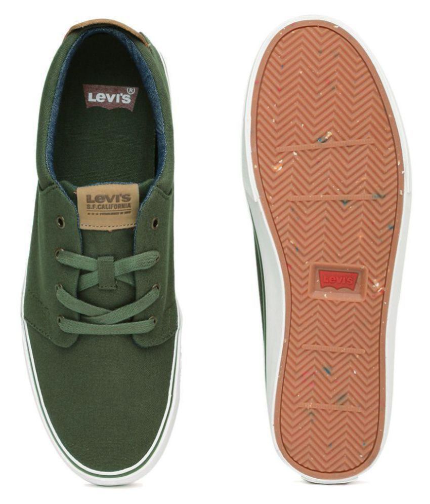green levi shoes
