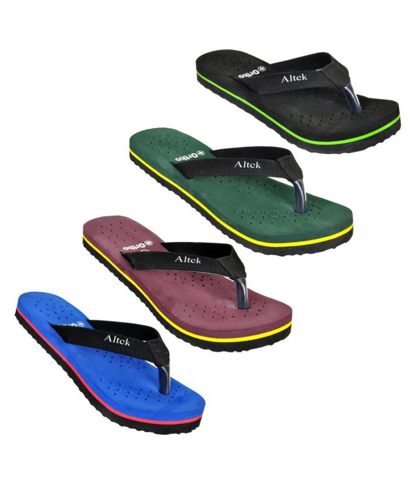 Altek Multi Color Combo Slippers Price in India Buy Altek Multi Color