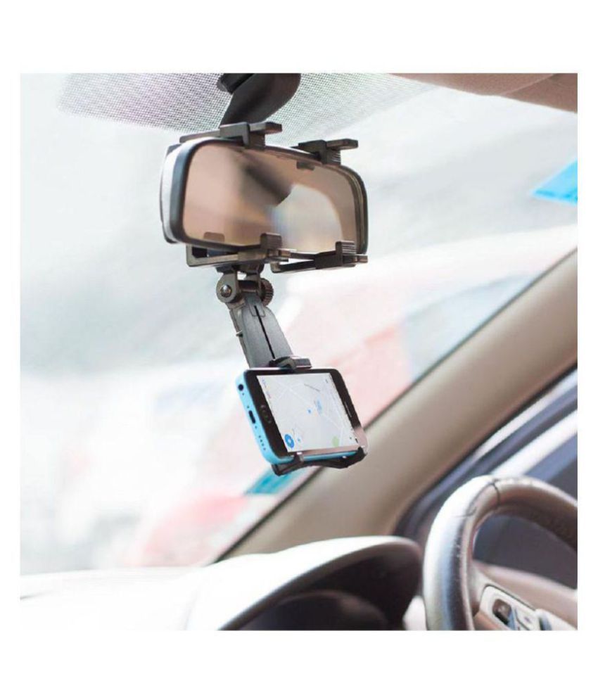 [ Car Rearview Mirror Mount Holder ] Anti Shake Fall Prevention 360