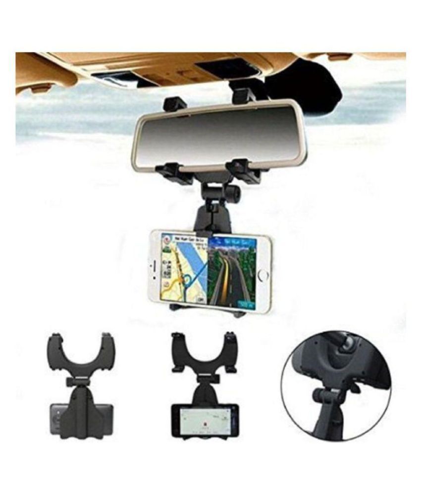 [ Car Rearview Mirror Mount Holder ] Anti Shake Fall Prevention 360