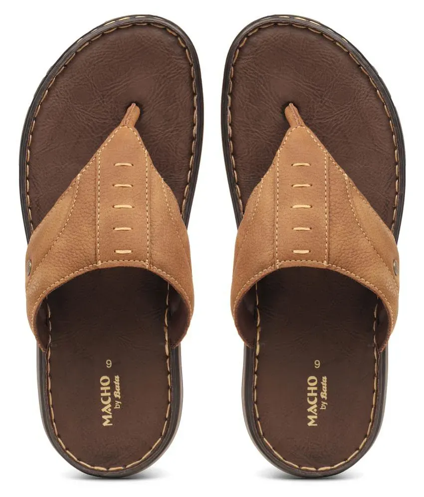Macho by BATA 871 4698 Brown Leather Slippers Buy Macho by BATA