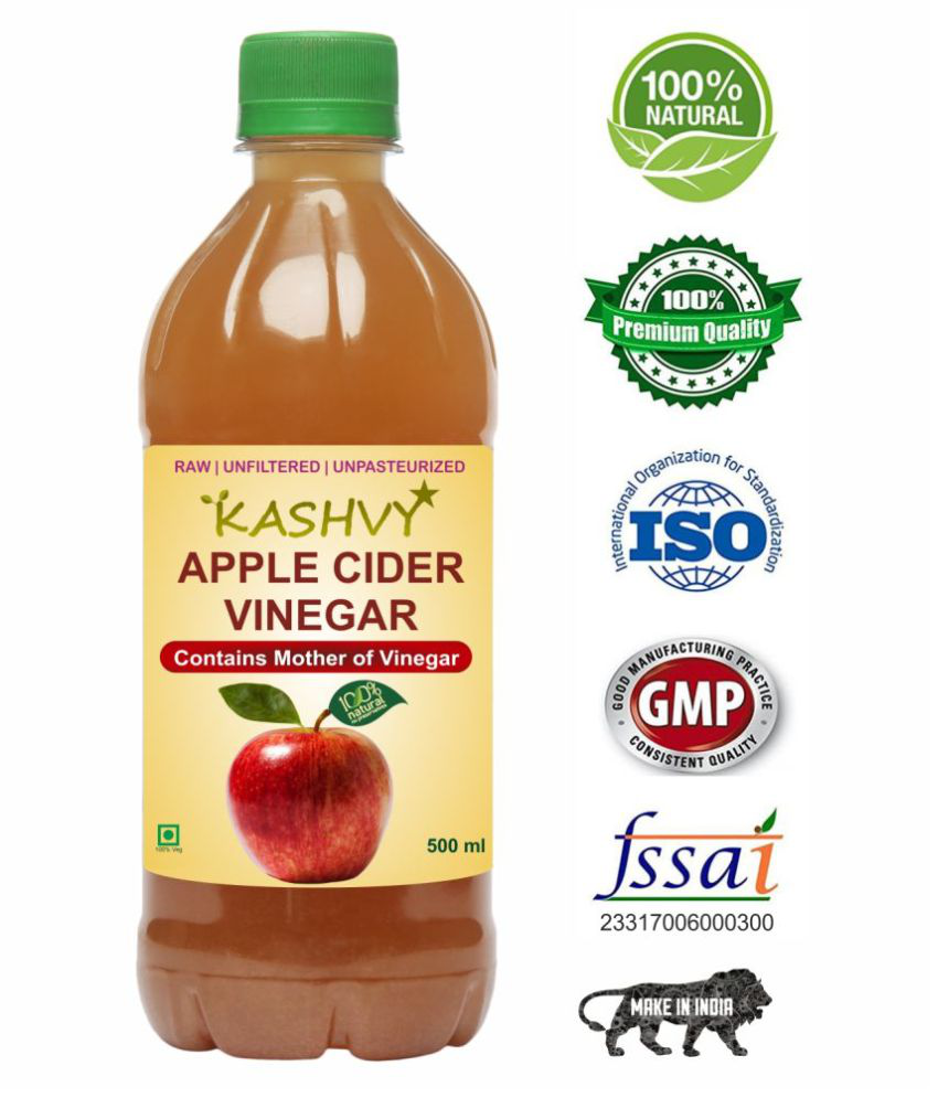     			Kashvy Apple Cider Vinegar for Weight Management, 500 ml Unflavoured Single Pack