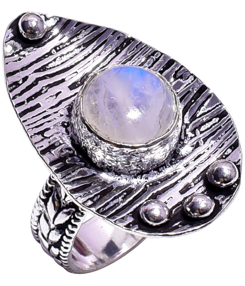 Rainbow Moonstone Gemstone Handmade Jewelry Ring Adjustable A548 Buy