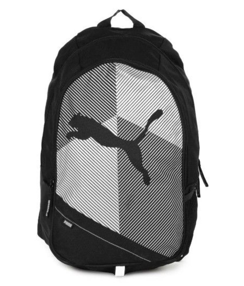 puma black and white bag