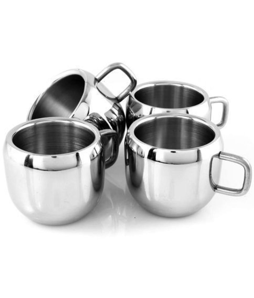 KC Stainless Steel Double Walled Coffee Tea Cup Mug 6 Pcs Set Buy