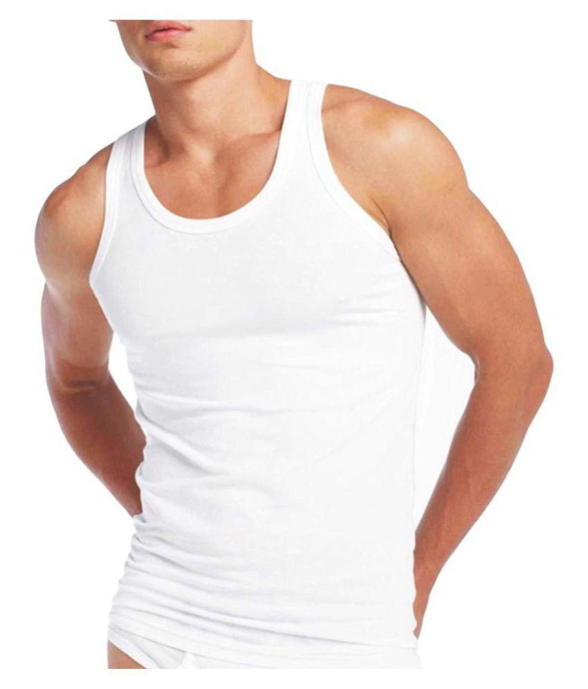 ZOTIC White Sleeveless Vests - Buy ZOTIC White Sleeveless Vests Online ...