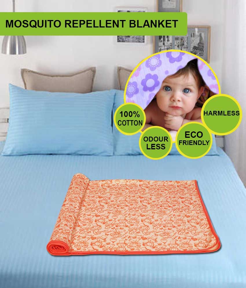 Mosgard Beige Cotton Mosquito Repellent Blanket for Baby ( 148 cm 115