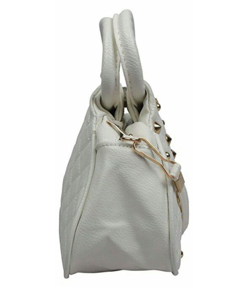 shiv shakti bag White Faux Leather Sling Bag - Buy shiv shakti bag ...