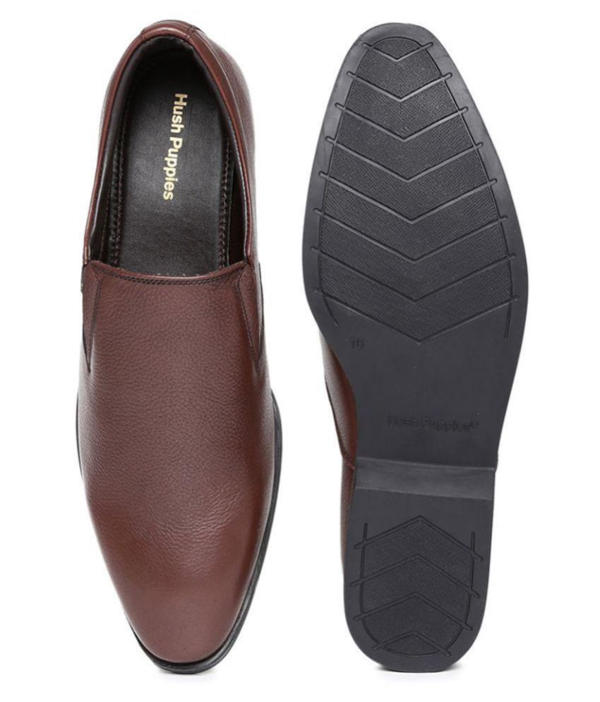 hush puppies tan brown formal shoes