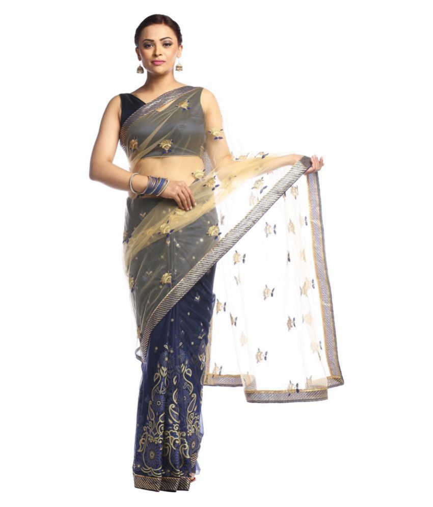 Vkaran Beige and Grey Lycra Saree - Buy Vkaran Beige and Grey Lycra ...